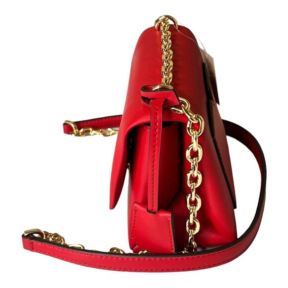 Michael Kors Cece Small Red Faux Leather Convertible Flap Crossbody Bag NWT - Picture 7 of 10